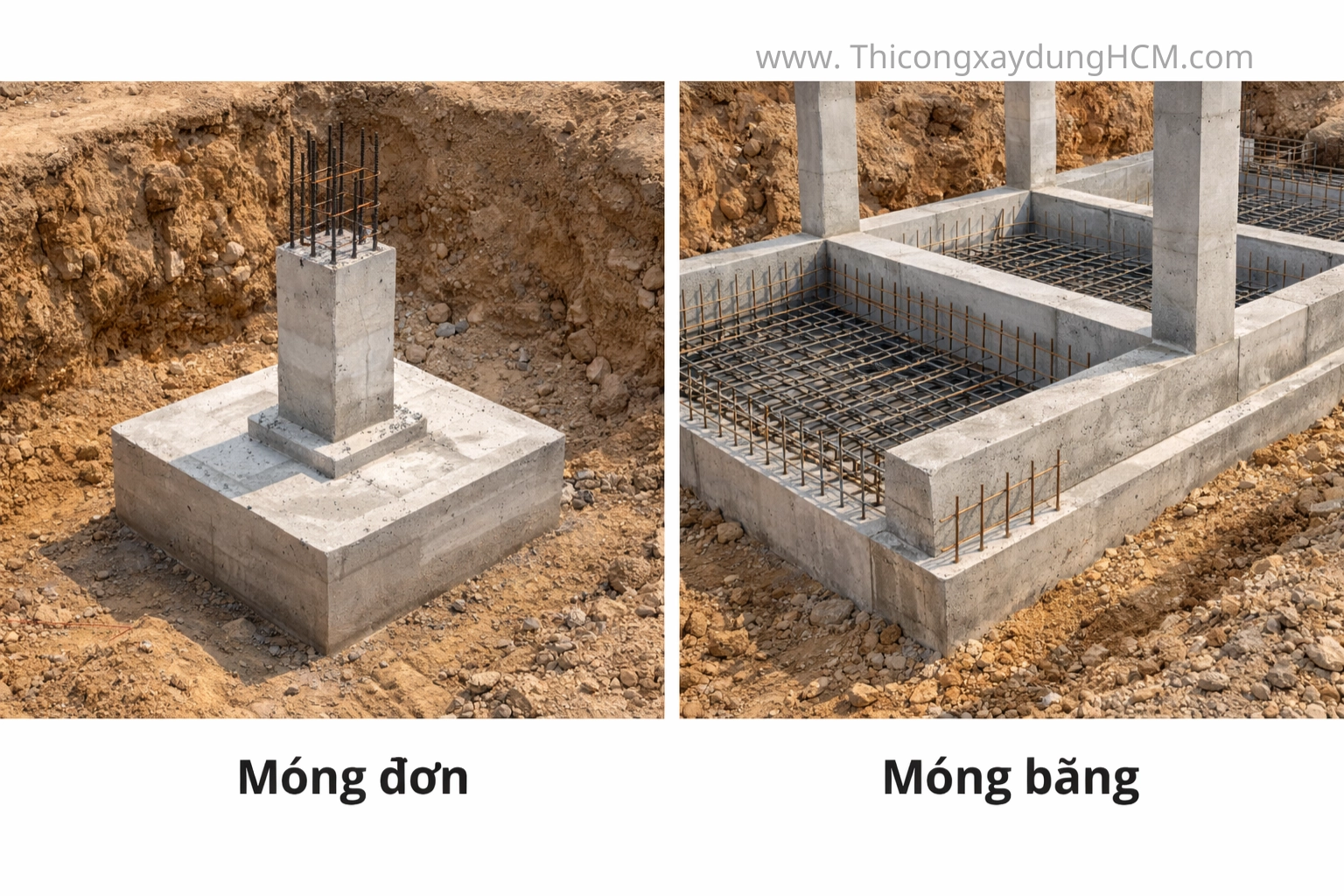 Các loại móng biệt thự và tiêu chí lựa chọn